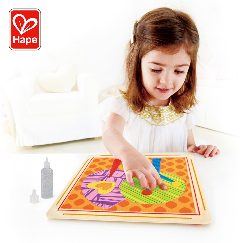 Hape布贴画DIY-森林 宝宝3岁以上智力创意 儿童男女孩益智玩具