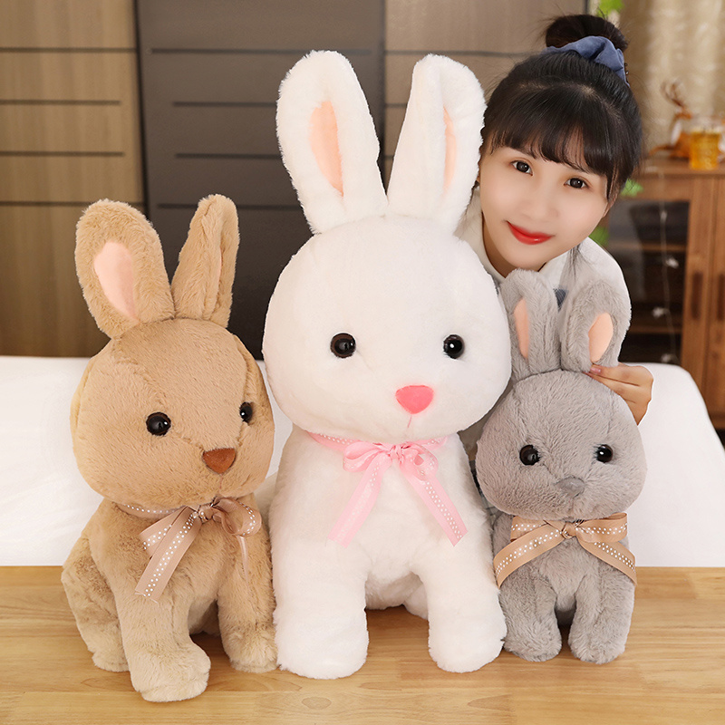 兔子毛绒玩具围巾小白兔可爱卡通娃娃玩偶公仔女生日礼物毛绒玩具