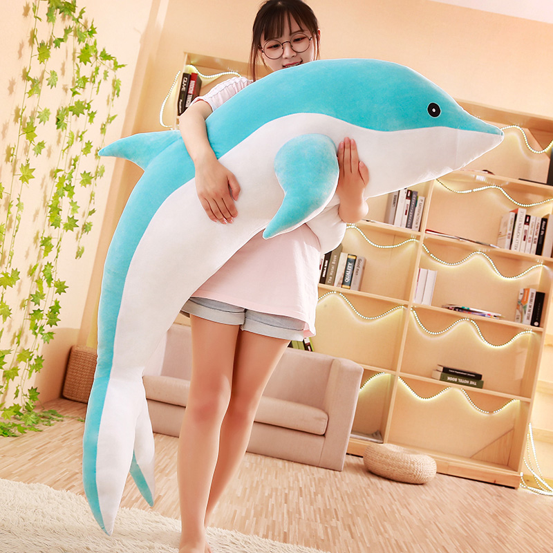大号可爱情侣海豚公仔抱枕小海豚毛绒玩具布娃娃玩偶儿童女孩女生