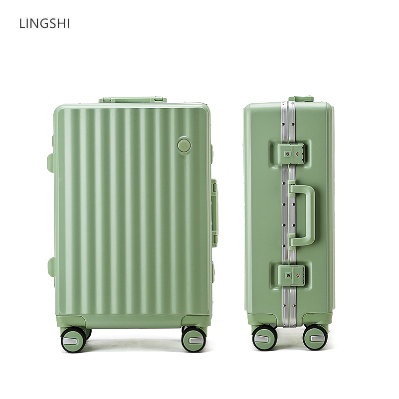 领士行李箱小型静音铝框拉杆箱男女行李箱网红密码登机箱轻便箱子